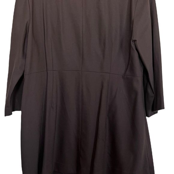 Eileen Fisher Womens Sz M Brown Kimono Jacket One Button Boiled Wool - Picture 7 of 9